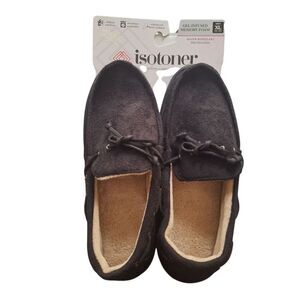 Isotoner Men's Black Loafers Gel Infused Memory Foam Indoor Outdoor XL 11 - 12